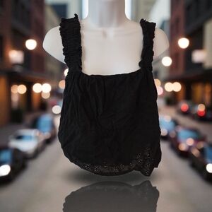 Lush Wemen's Black Crop Top Size M